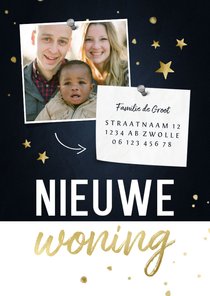 Nieuwe woning fotokaart met sterren