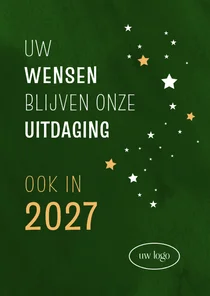 Nieuwjaar uw wensen zijn onze uitdaging