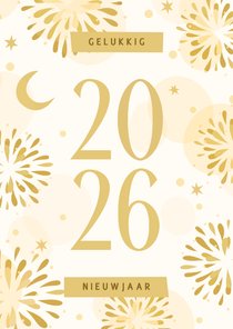 Nieuwjaarskaart 2026 vuurwerk