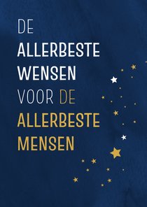 Nieuwjaarskaart 'de allerbeste wensen'