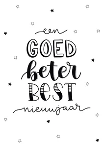 Nieuwjaarskaart - Een goed beter best nieuwjaar