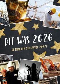 Nieuwjaarskaart fotocollage met hoogtepunten 2026