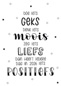 Nieuwjaarskaart iedere dag in 2026