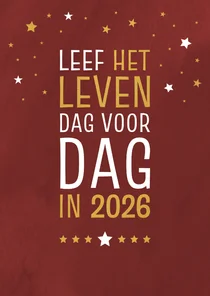 Nieuwjaarskaart leef het leven dag voor dag