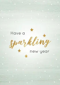 Nieuwjaarskaart mint sparkling