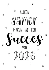 Nieuwjaarskaart samen maken we een succes van 2026