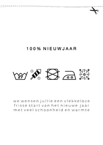 Nieuwjaarskaart waslabel