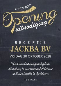 Opening krijtbord goudlook