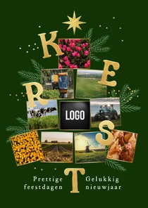 Originele zakelijke kerstkaart kerstboom fotocollage kerst