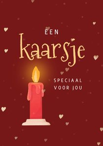 Religie kaart lichtpuntje kaarsje denk aan je hartjes