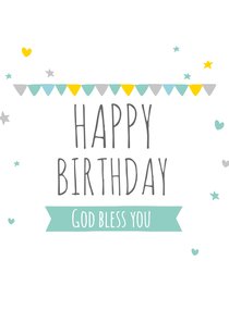 Religie kaarten Christelijk HBD God bless you