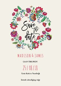 Save the Date Bohemian Bloemen