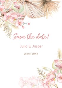 Save the date droogbloemen orchidee