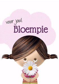 Schattig meisje met bloem