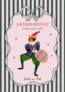 Sinterklaasfeest strepen en strik Piet
