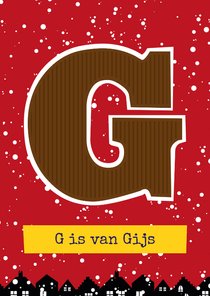 Sinterklaaskaar choco G