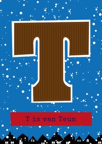 Sinterklaaskaart choco T