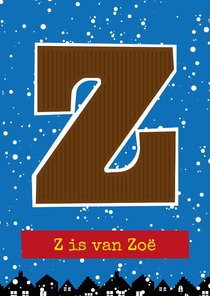 Sinterklaaskaart choco Z