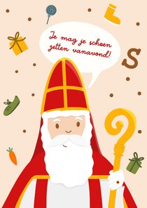 Sinterklaaskaart je mag je schoen zetten