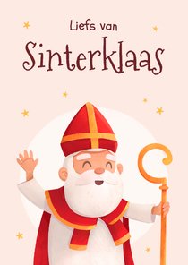 Sinterklaaskaart 'Liefs van Sinterklaas'