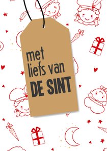 Sinterklaaskaart met liefs van Sint