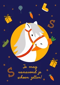 Sinterklaaskaart met Ozosnel je mag je schoen zetten