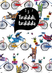 Sinterklaaskaart voor gedicht met acrobatische pietjes 