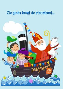 Sinterklaaskaarten - zie ginds komt de stoomboot...