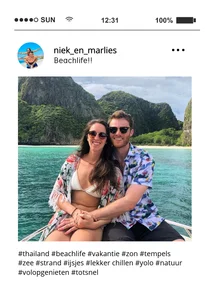 Social Media fotocollage vakantiegroet kaart