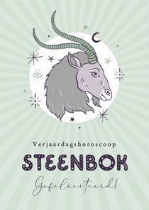 Steenbok horoscoop verjaardagskaart spiritueel zodiac