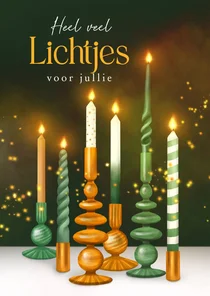 Sterkte feestdagen hippe kaarsen lichtjes denken aan