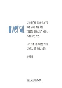 Sterkte gedicht 'Overal'