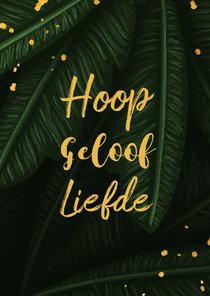 Sterkte jungle bladeren met quote