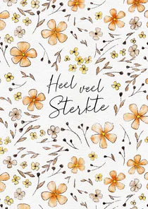 Sterkte kaart met bloemenpatroon