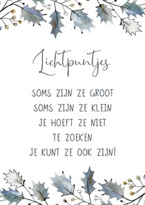 Sterkte-kerstkaart Lichtpuntjes