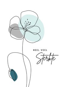 Sterkte - Lijntekening bloem