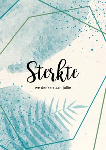 Sterkte we denken aan jullie - watercolors