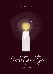 Sterktekaart lichtpuntje kaars bordeaux