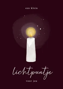 Sterktekaart lichtpuntje kaars bordeaux