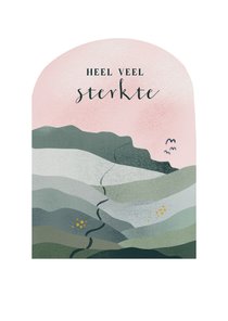 Sterktekaart met landschap en bijbeltekst