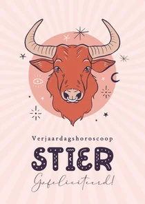 Stier horoscoop verjaardagskaart spiritueel zodiac