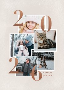 Stijlvolle fotokaart in kerstsfeer met 2026