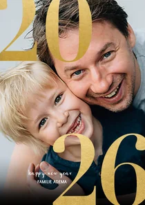 Stijlvolle kaart voor nieuwjaar grote foto 2026