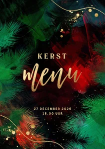 Stijlvolle menukaart kerst