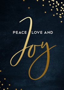 Stijlvolle zakelijke kerstkaart  Love peace and Joy