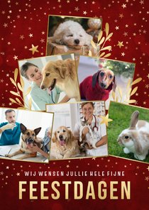 Stijlvolle zakelijke kerstkaart met fotocollage kerstboom