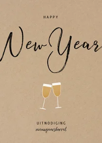 Stijlvolle zakelijke uitnodiging nieuwjaarsborrel