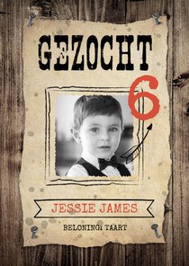 Stoere uitnodiging kinderfeestje met cowboy thema