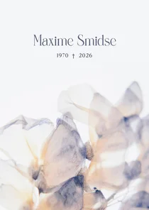 Subtiele rouwkaart met droogbloemen