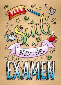 Succes Examen lettering